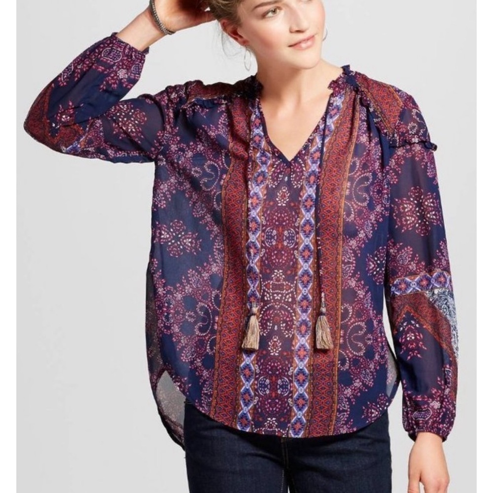 Knox Rose semi sheer tunic top